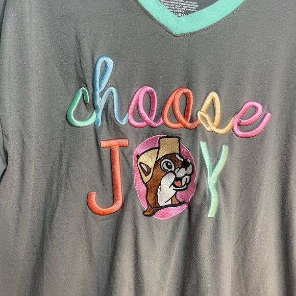 5 for $25🔥Buc-ee's "Choose Joy" Grey T-Shirt XL - Picture 3 of 5
